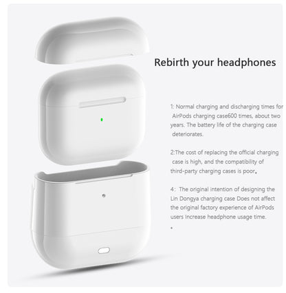 Battery Case For AirPods 1st 2 Generation, 700 mAh Charging Case, Power Bank Case, AirPods Charger USB C, Lightning Rechargeable Protective Extended Battery Charger Case, Portable Cover For AirPods