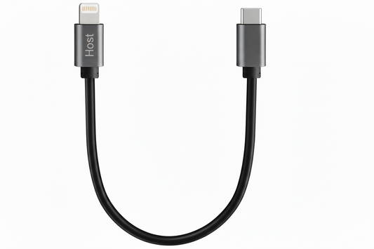 Meenova Lightning to USB-C OTG Data Cable (1ft/30cm) – Smooth Black Silicone, Fast Data Transfer & Device Migration for iPhone 14/13/12 to iPhone 15/16, Supports File, Photo, and Video Transfer, No Audio or Charging Support