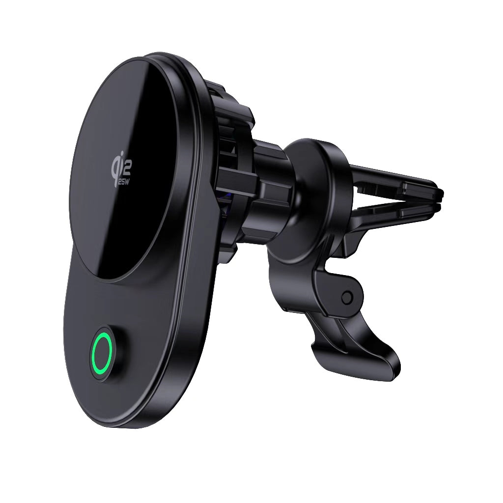 Meenova Qi2.2 25W Magnetic Wireless Car Charger with Active Cooling, 360° Rotating Mount & Strong Magnetic Hold