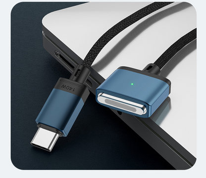 Meenova 140W MagSafe 3 Charger Cable, USB-C PD 3.1 Fast Charging Cord 2m Braided Cable for MacBook Pro 16-inch, 14-inch & MacBook Air