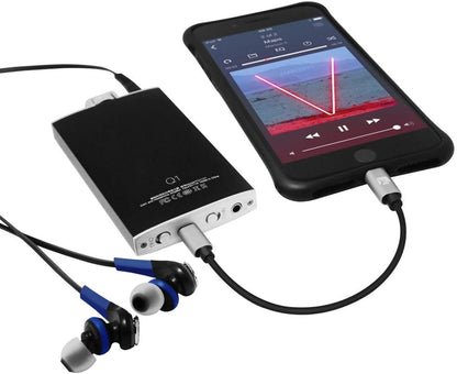 Meenova Ultra Tough & Durable Lightning to MicroUSB OTG Pro Cable 15cm 0.5ft for iPhone 13 Pro Max Mini,11,12, Chord Mojo2 Hugo2 Pha3 Fiio Q1 HiFi Oppo HA2 K5, iRig HD2 Camera, Lightning to Android Cord