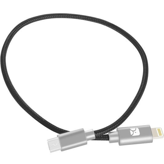 Lightning to MicroUSB DAC OTG Cable for iPhone/iPad/iPod MDR-1ADAC, ROLAND GO Mixer, Sony Canon Panasonic Nikon Digital Camera,Transfer Photos,Chord Mojo Hugo2 Pha3 Oppo HA2 K5, 30cm 1ft