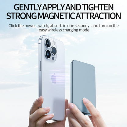 Meenova MagSafe Portable Charger, [Slim Profile] F20 Magnetic Power Bank,[Alloy-Made] 5000mAh/10000mAh Wireless Portable Charger, USB C Battery Pack 18W Fast Charging for iPhone 18/17/16/15/14/13/12, Samsung S25 S24, FCC/CE/CCC Certification