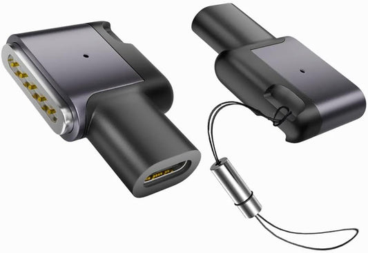 100W PD Type‑C to Magnetic 3 Charging Adapter, Magnetic Fast Charging Converter Compatible with MacBook Air/Pro M1 M2 M3 M4 M5 (1 pc)