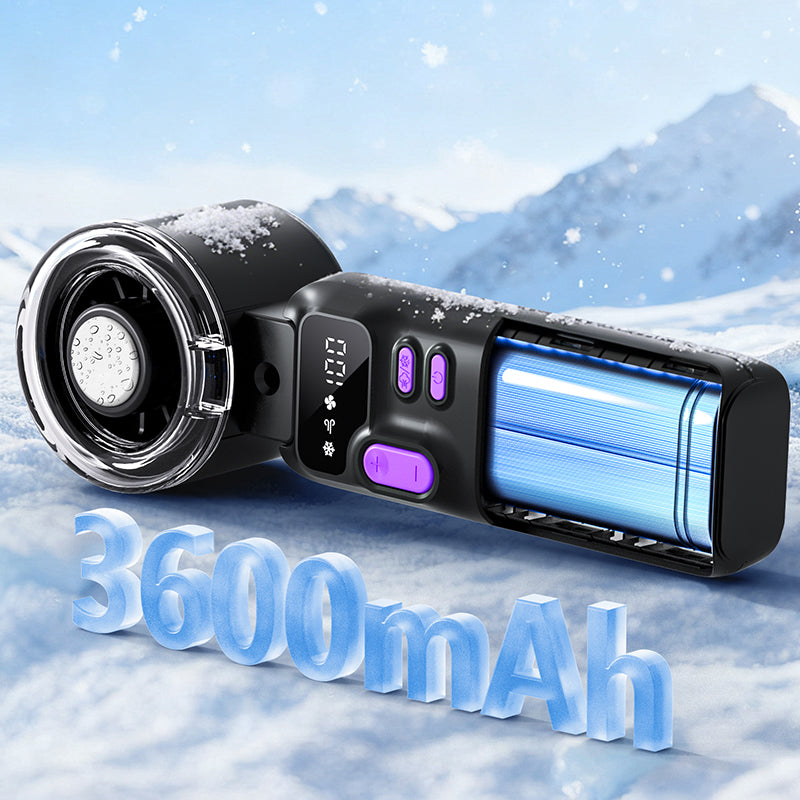 Portable Misting Handheld Fan, Foldable 5-Speed Cooling Fan with 3600mAh Battery and Type-C Charging