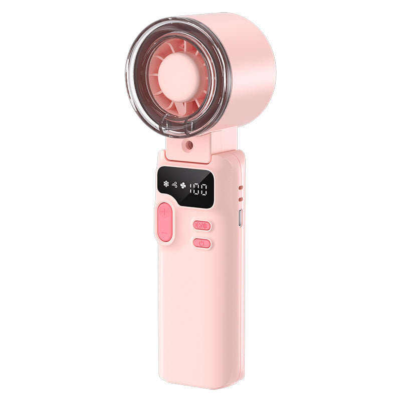 Portable Misting Handheld Fan, Foldable 5-Speed Cooling Fan with 3600mAh Battery and Type-C Charging