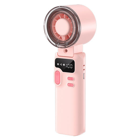 Portable Misting Handheld Fan, Foldable 5-Speed Cooling Fan with 3600mAh Battery and Type-C Charging