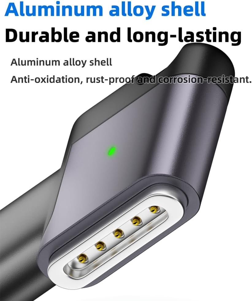 100W PD Type‑C to Magsafe 3 Charging Adapter, Magnetic Fast Charging Converter Compatible with MacBook Air/Pro M1 M2 M3 M4 M5 (1 pc)
