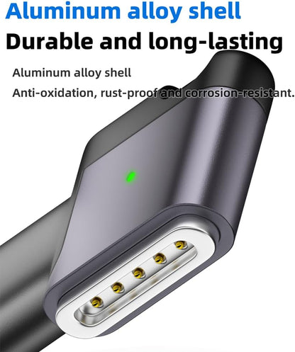 100W PD Type‑C to MagSafe 3 Charging Adapter, Magnetic Fast Charging Converter Compatible with MacBook Air/Pro M1 M2 M3 M4 M5 (1 pc)