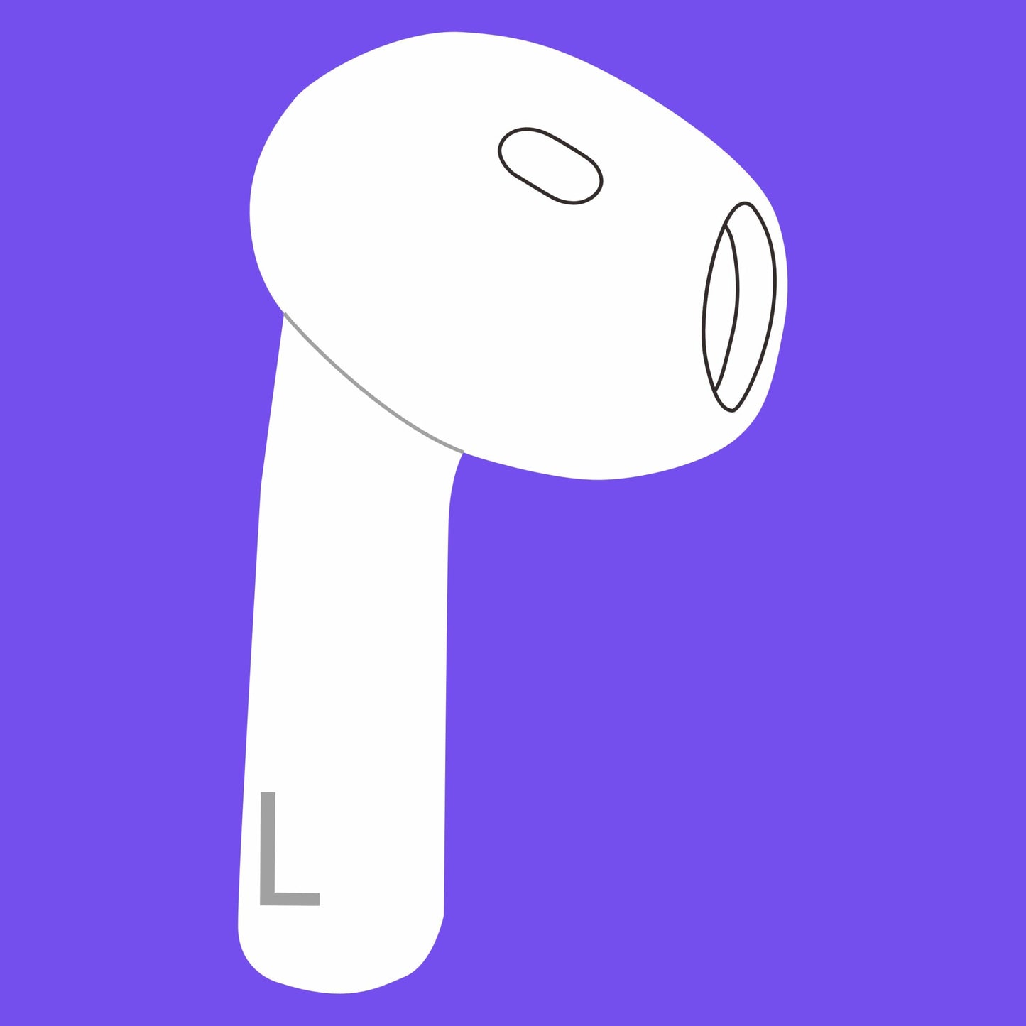 Meenova OEM Replacement Right Earbud for Apple AirPods 4 with ANC (A3055, A3056) – Single Right Earbud Only, Compatible with Original AirPods 4 Charging Case A3059