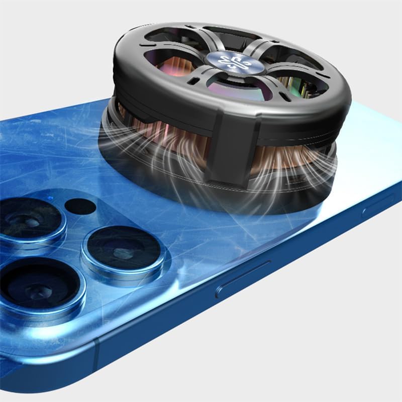 Compatible with MagSafe 15W Semiconductor Cooling Wireless Charger with RGB Light - 5W TEC Fast Cooling & Qi2 Certified Magnetic Black Phone Charger for iPhone 12-15/Samsung