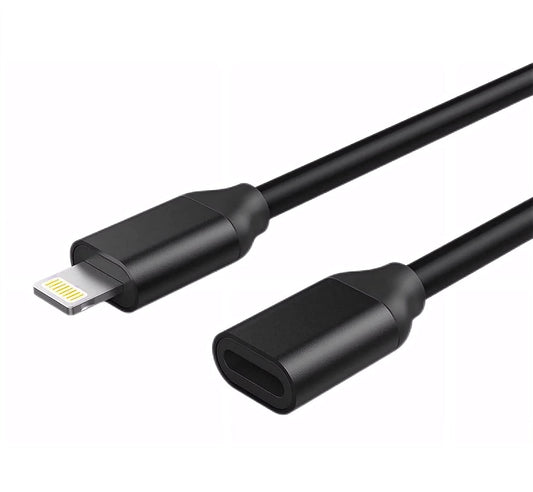 Lightning Male to Female Extension 1 foot Short, 30cm 50cm 0.5ft for Microphone, Apple Pen, AirPods Case, PALOVUE iMic Portable