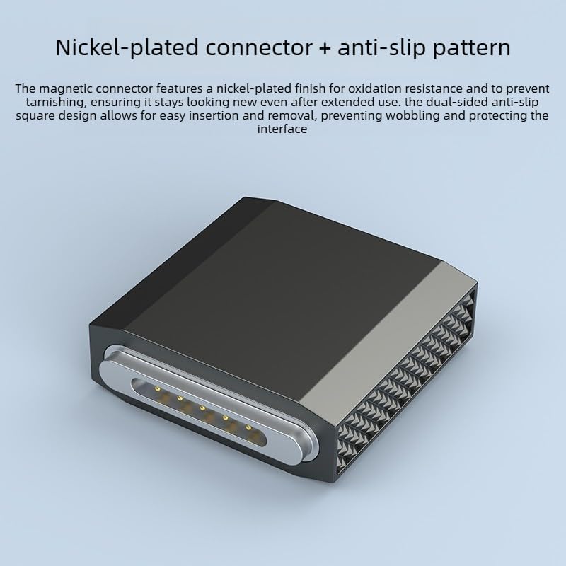 140W USB-C to MagSafe 3 Adapter, PD3.1 Fast Charging 90° Middle Bend Gray Zinc Alloy Converter Type-C to Magnetic 3 for Pro 16"/14" (2025-2021) Air 15"/13" (2025-2022), M1/M2/M3//M4/M5 Series