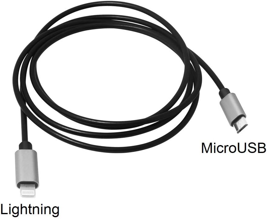 Ultra Tough & Durable Lightning to MicroUSB OTG Pro Cable 2m 6ft for Blue Yeti X Microphone, iPhone 13 Pro Max Mini,11,12, HiFi Oppo HA2 K5