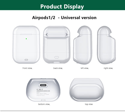 Battery Case For AirPods 1st 2 Generation, 700 mAh Charging Case, Power Bank Case, AirPods Charger USB C, Lightning Rechargeable Protective Extended Battery Charger Case, Portable Cover For AirPods