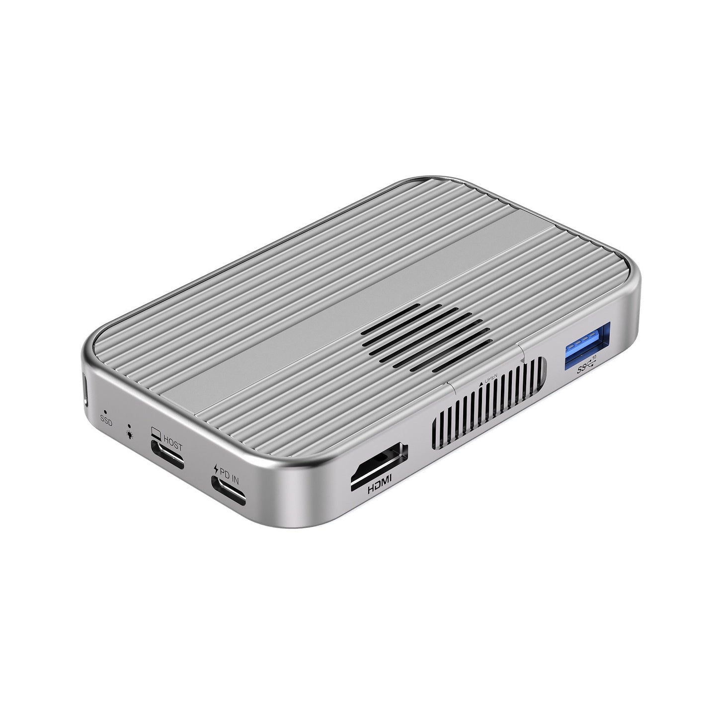 Meenova Magnetic M.2 NVMe/SATA SSD Enclosure & 6-in-1 USB-C Dock – 10Gbps, 4K@60Hz HDMI, PD 100W, SD/TF, Up to 8TB