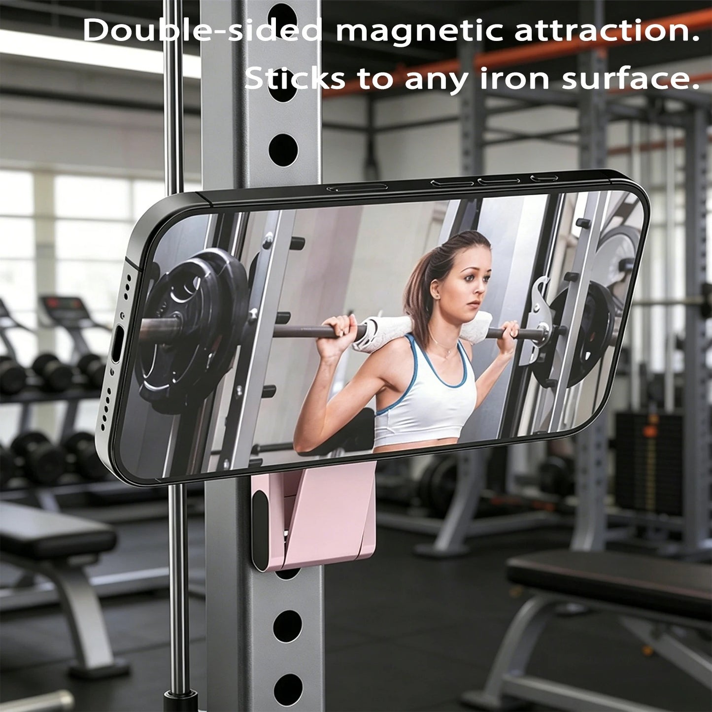 Meenova Foldable Magnetic Phone Tripod, Dual-Sided Magnet Zinc Alloy MagSafe Phone Holder, Pocket-Sized Portable Phone Stand for Live Streaming, Vlogging, Travel, Gym