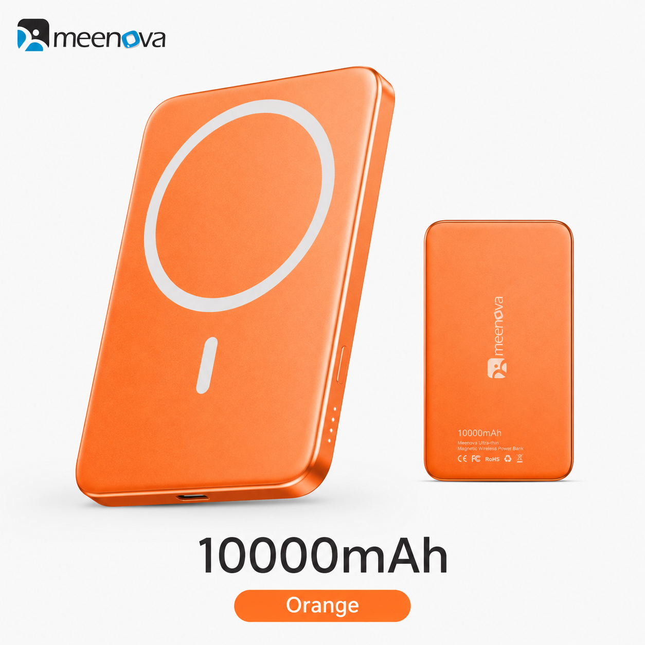 Meenova Qi2.2 25W Ultra-Slim Magnetic Power Bank – 35W USB-C Fast Charging, 5000mAh/10000mAh