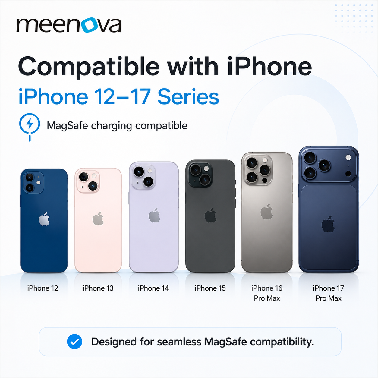 Meenova SolidPower Y 5000mAh Solid-State MagSafe Power Bank – 15W Wireless & 20W USB-C Fast Charging