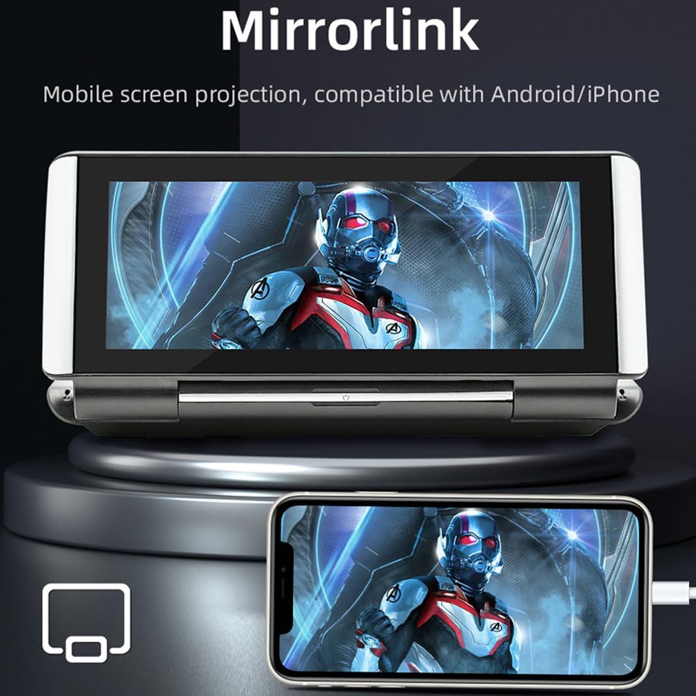 Meenova Flip Out Screen Car Stereo 7 Inch Wireless CarPlay Android Auto Mirrorlink FM Transmitter Bluetooth Reversing Camera B5370