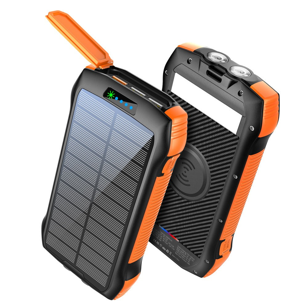 Meenova 33,500mAh Solar Power Bank with 20W PD, 10W Wireless Charging, IP67 Water Resistance & 260-Lumen Flashlight