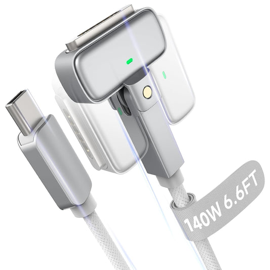 Magnetic 3 Rotating Cable USB-C 6.6FT Compatible with M4/M3/M2 MacBook Air Pro Charger, 140W Magnetic Safe 3 Cable for MacBook Air (13"/15" 2025/2024/2023/2022), Pro (16"/14" 2024/2023/2021)