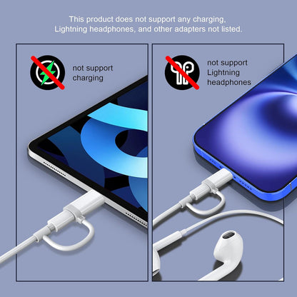 2 Pack Lightning to USB-C Data Conversion Adapter, Multiple Lightning Interface Device Conversions Suitable for iPhone 18/16/15 (Read Details Before Purchasing) SD Card Reader, Camera Converter
