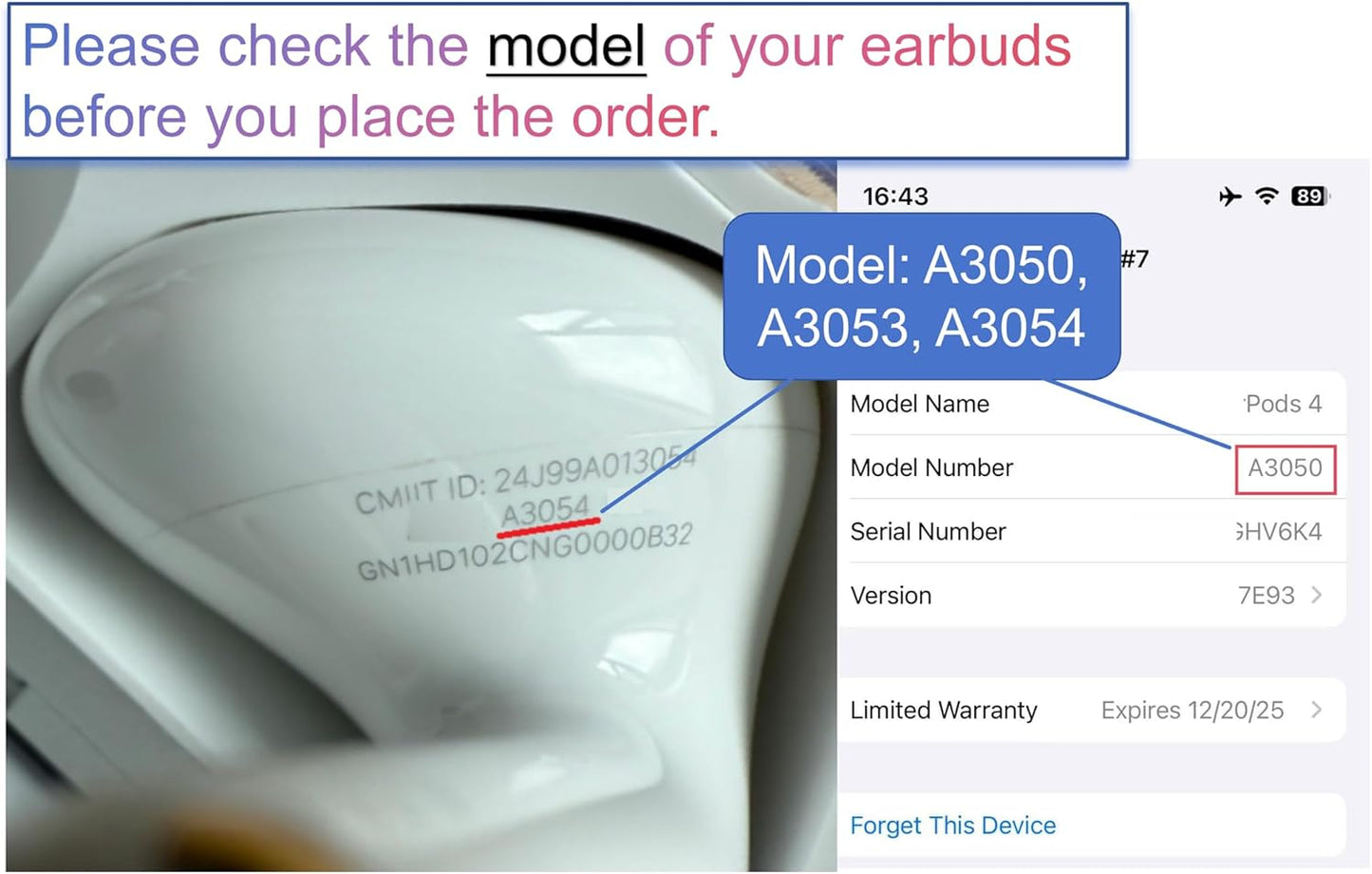 Meenova OEM Replacement Left Earbud for Apple AirPods 4 (A3053, A3050) – Single Left Ear Only, Compatible with Original AirPods 4 Charging Case A3058 – Authentic Used