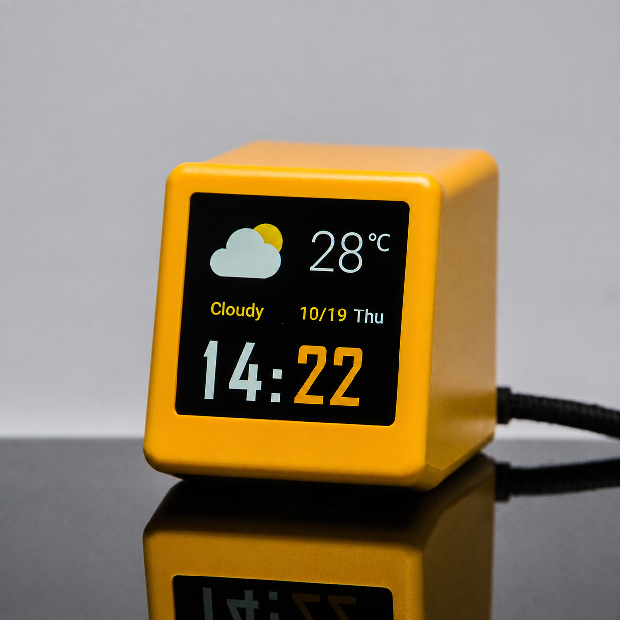 Meenova Smart Pixel WiFi Desktop Clock with Weather, Custom GIF Animation, Photo Album, Countdown Timer & Multi-Theme Display