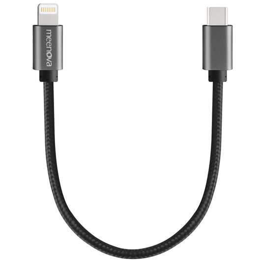 Meenova USB C DAC OTG Cable 0.5ft/15cm for iPhone13/iPad8/iPod Oxygen-free Copper Core for Amplifier, Fiio BTR 5 Q3S BTR3K KA3, LT-LT1, qudelix 5k