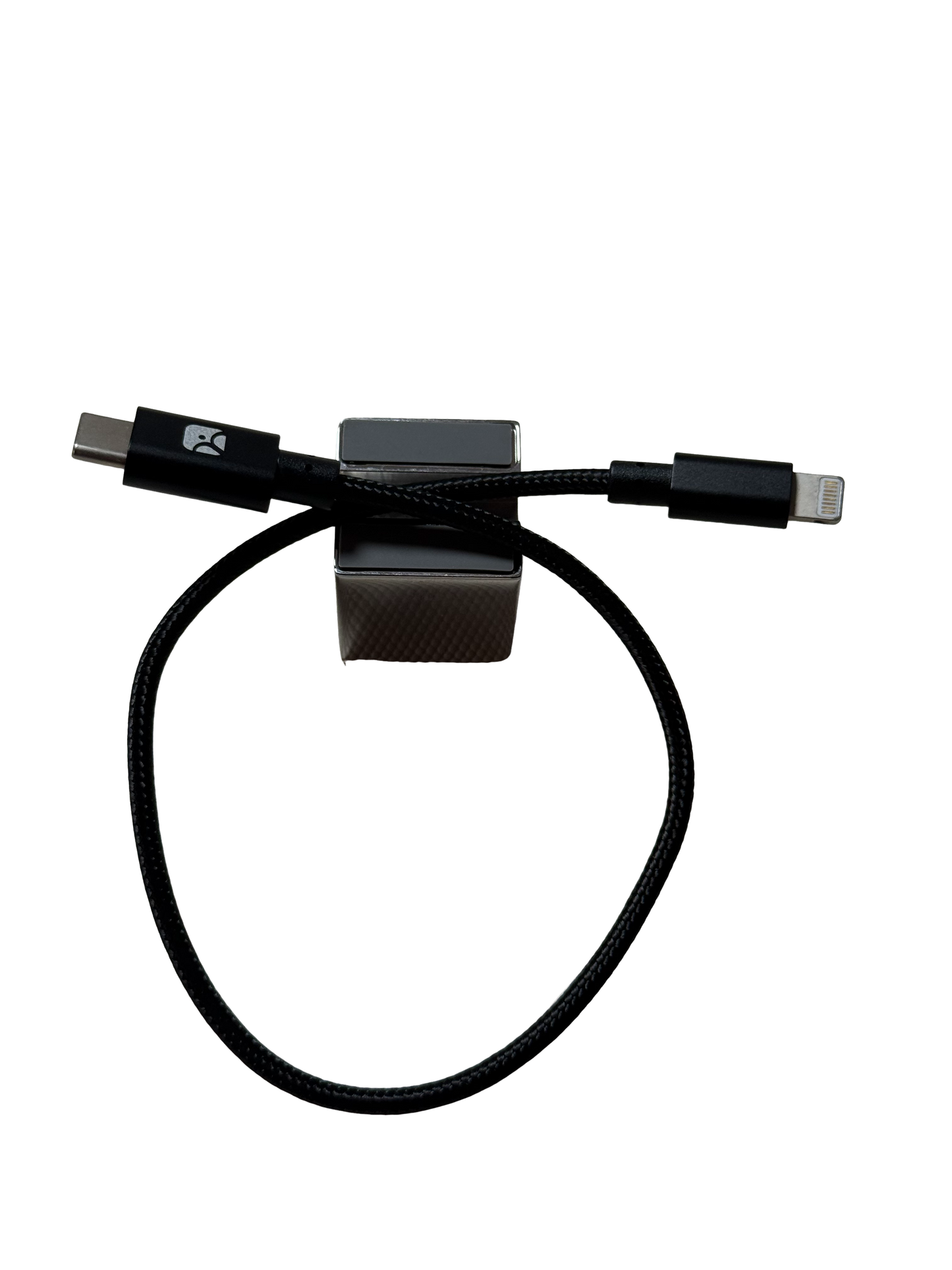 USB-C to Lightning OTG Data Cable (1ft/30cm)– Black Braided, Fast Data Transfer & Device Migration for iPhone 15/16, iPad Pro to Older iPhone/iPad, Supports File, Photo, and Video Transfer, No Audio or Charging Support