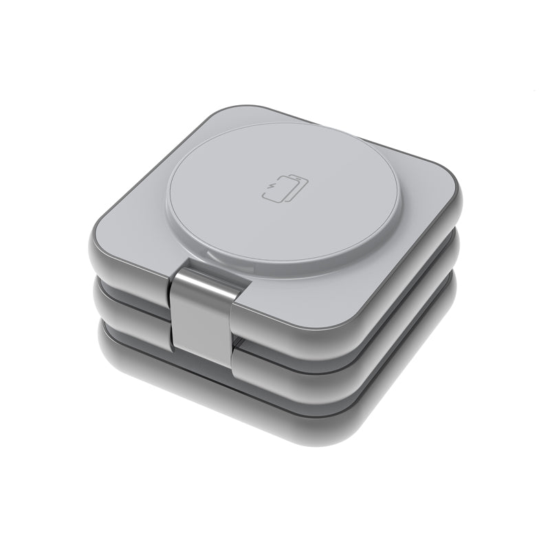 Meenova Aluminum alloy 3 in 1 suitable for Apple Magsafe magnetic wireless charging and folding stand suitable for iPhone 15 pro m