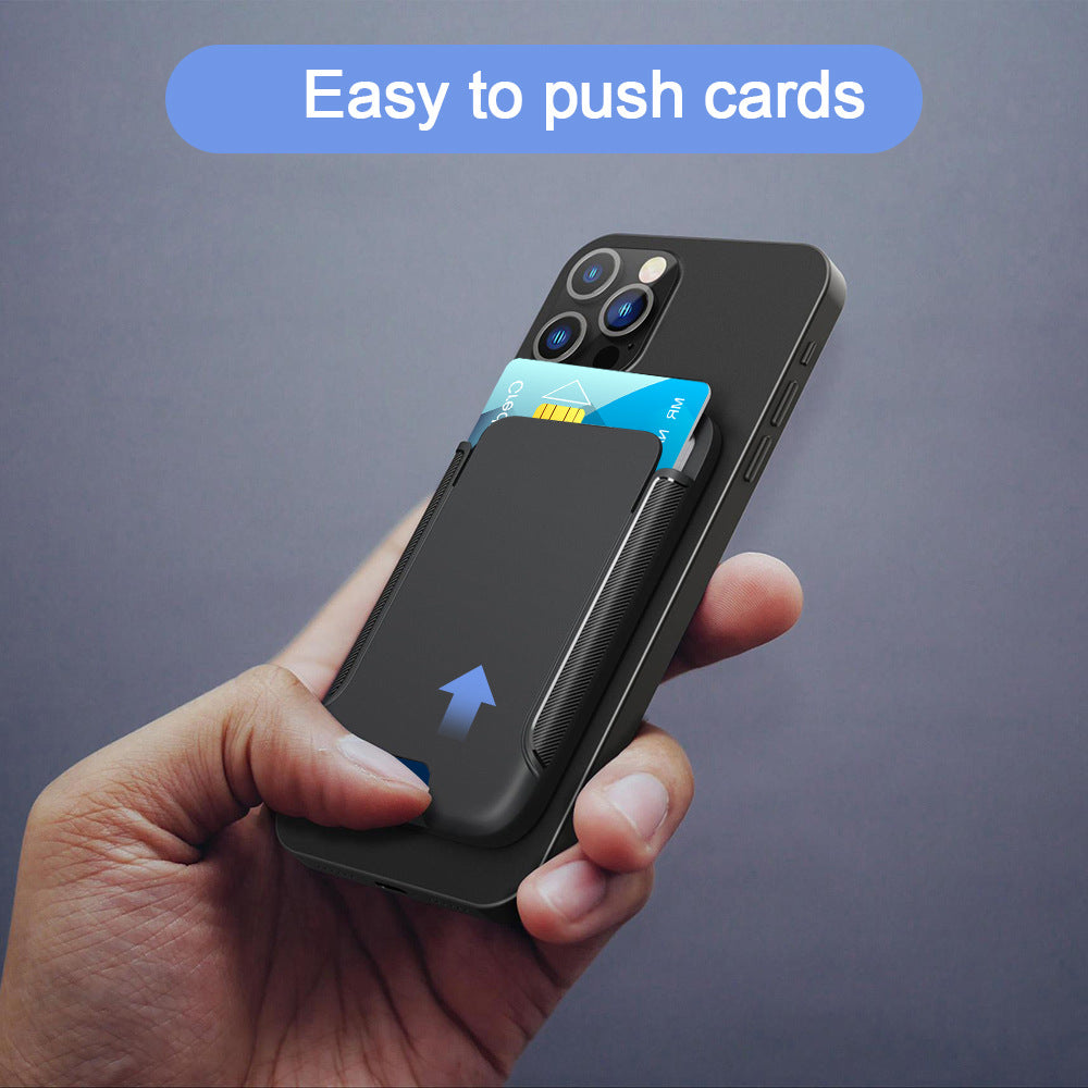 MagSafe Wallet Stand for iPhone 16, 3-Card Holder with Adjustable 15°-175° Rotation, Strong Magnetic Phone Card Case, Black