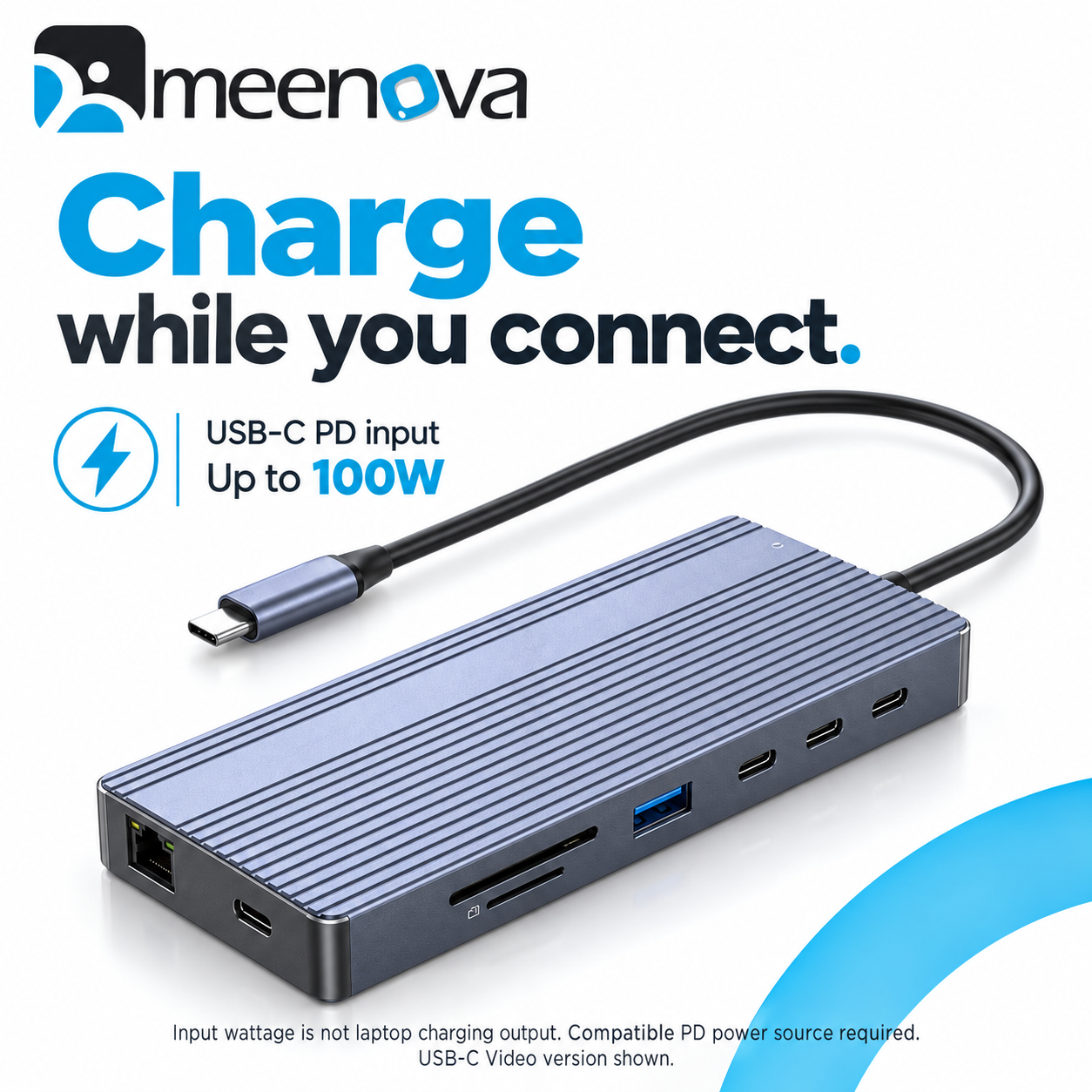 Meenova 14-in-1 USB-C Docking Station with Dual HDMI, 10Gbps USB & Gigabit Ethernet