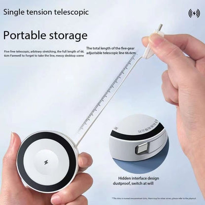 Meenova Portable 3-in-1 wireless charger for iPhone 18 & iPhone 17 16 15 14 pro max ultra-thin magnetic suction base MagSafe Apple 13 mobile phone apple Watch watch headset airpods car universal