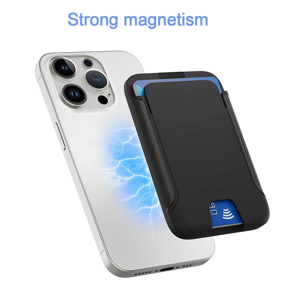 MagSafe Wallet Stand for iPhone 16, 3-Card Holder with Adjustable 15°-175° Rotation, Strong Magnetic Phone Card Case, Black