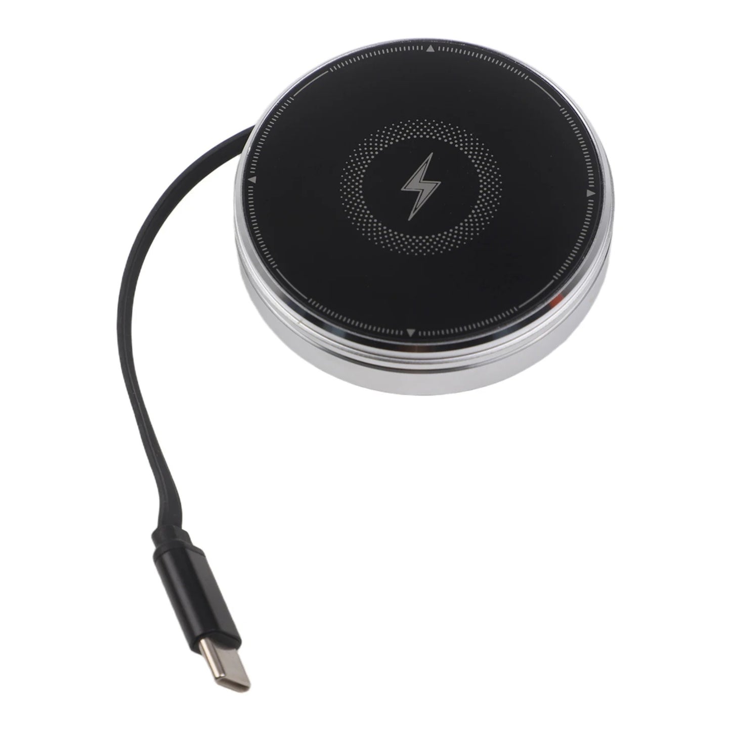 3-in-1 Magnetic Wireless Charger Stand, Foldable Adjustable Angle Desktop Type-C Cable 15W Fast Charger with Retractable Cable for Phone Watch Earbuds Simultaneous Charging