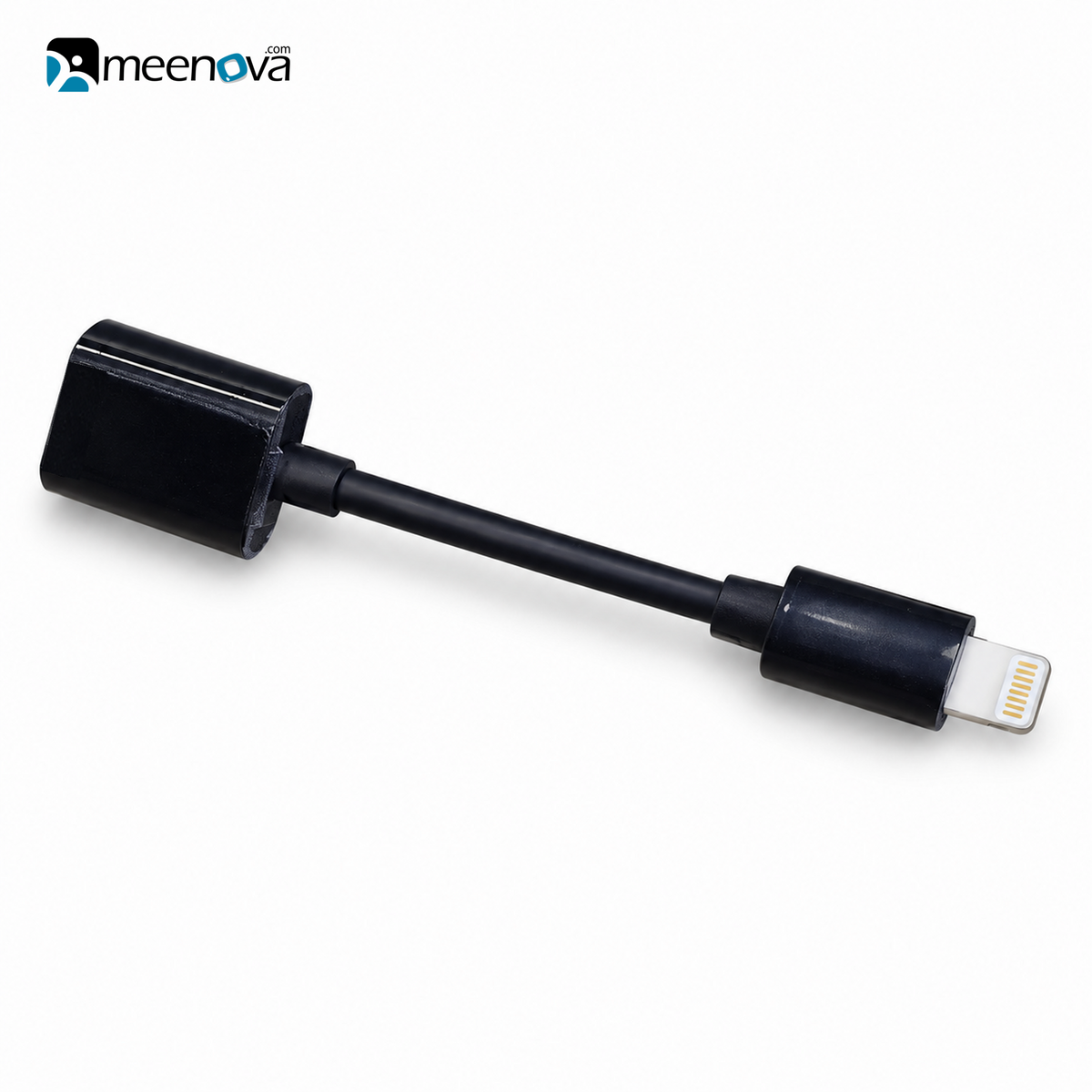Meenova Lightning Male to Female Extension Cable, Lightning Extension 1 Foot Short Cable, 9cm/30cm/50cm/1m/2m (0.5ft/1ft/3.3ft/6.6ft), with Plastic Connectors for Microphone, Apple Pencil, AirPods Case, PALOVUE iMic Portable, Black or White