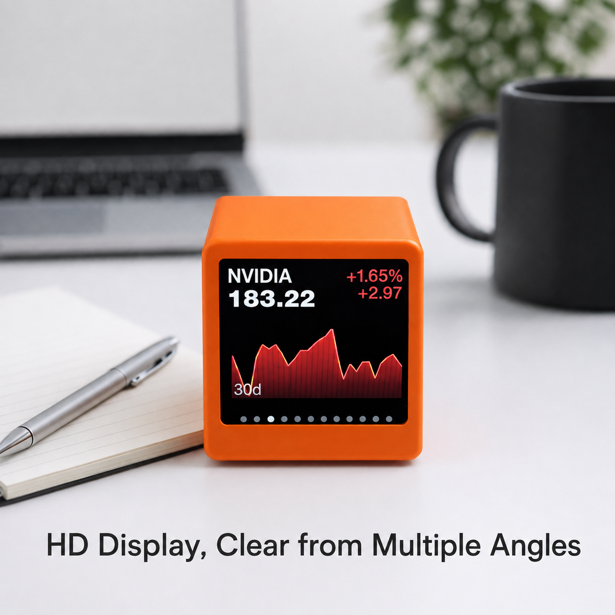 Meenova  Smart Market Display Screen for Stocks, Crypto, Gold & Futures, Desktop Financial Data Monitor with Global Market Information Display