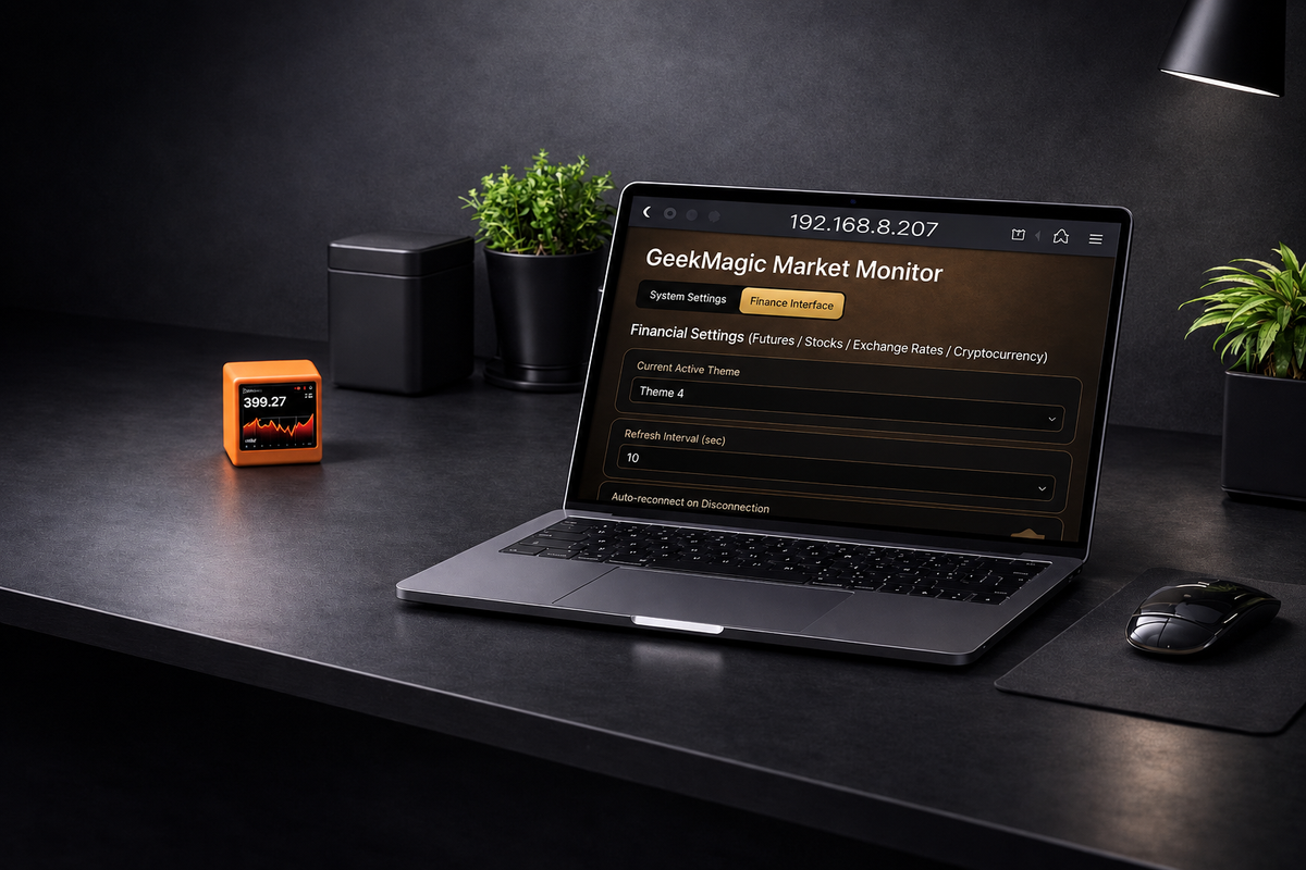 Meenova  Smart Market Display Screen for Stocks, Crypto, Gold & Futures, Desktop Financial Data Monitor with Global Market Information Display