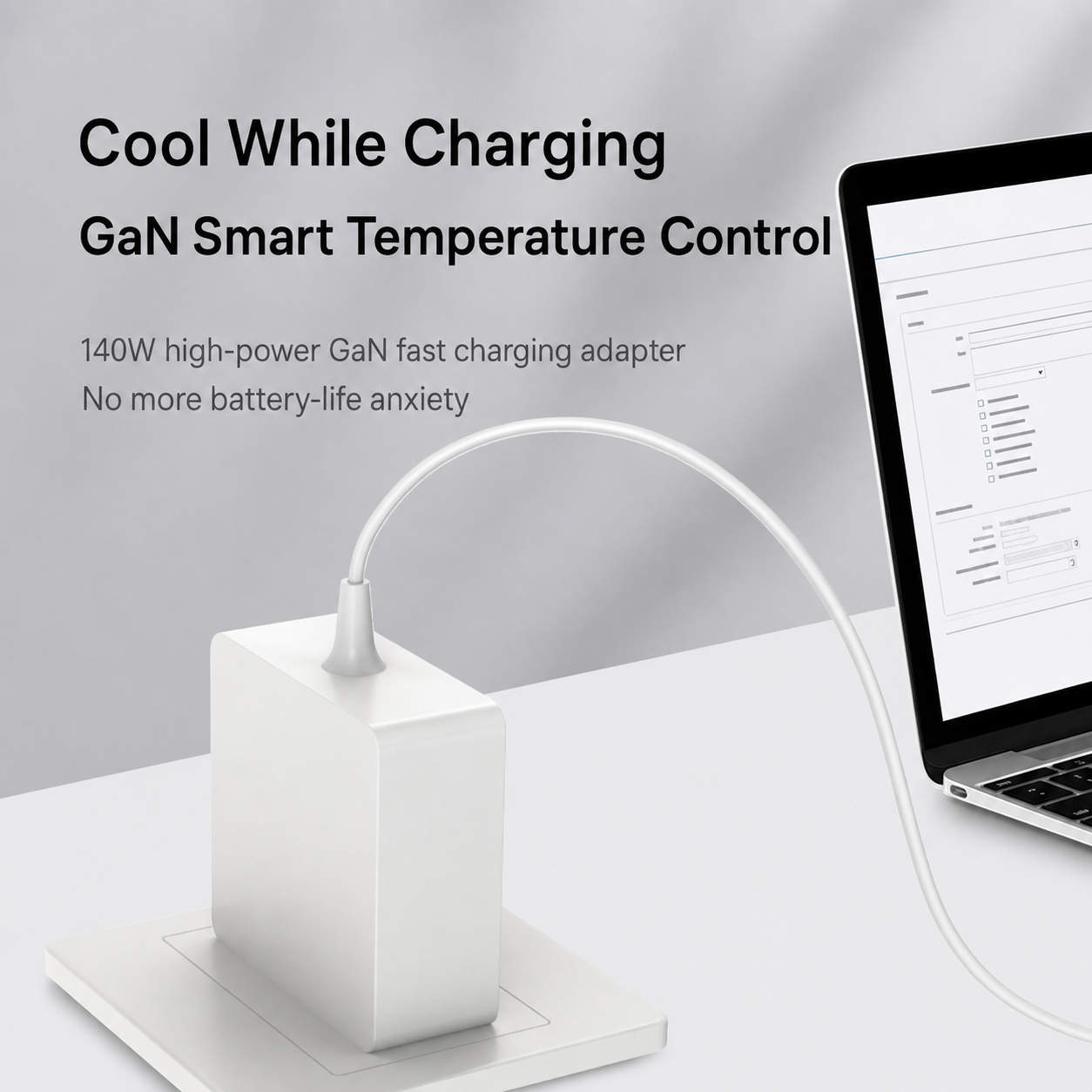 Meenova 140W GaN Charger with Built-In Magnetic Charging Cable, PD 3.1 Fast Charger for Laptop, Tablet and USB-C Devices