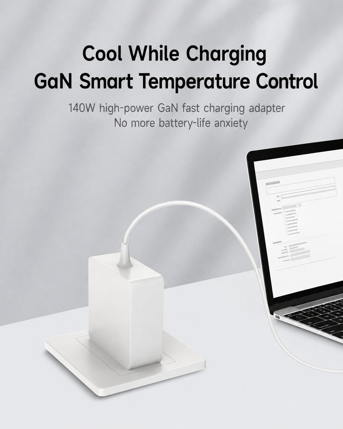 Meenova 140W GaN Charger with Built-In Magnetic Charging Cable, PD 3.1 Fast Charger for Laptop, Tablet and USB-C Devices