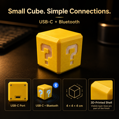 Agent Light AI Status Cube with USB-C, Bluetooth & Magnetic Mount