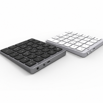 Meenova 28-Key Bluetooth Numeric Keypad with Aluminum Top Cover and 140mAh Rechargeable Battery for Windows, iOS & Android