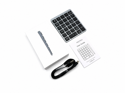 Meenova 28-Key Bluetooth Numeric Keypad with Aluminum Top Cover and 140mAh Rechargeable Battery for Windows, iOS & Android
