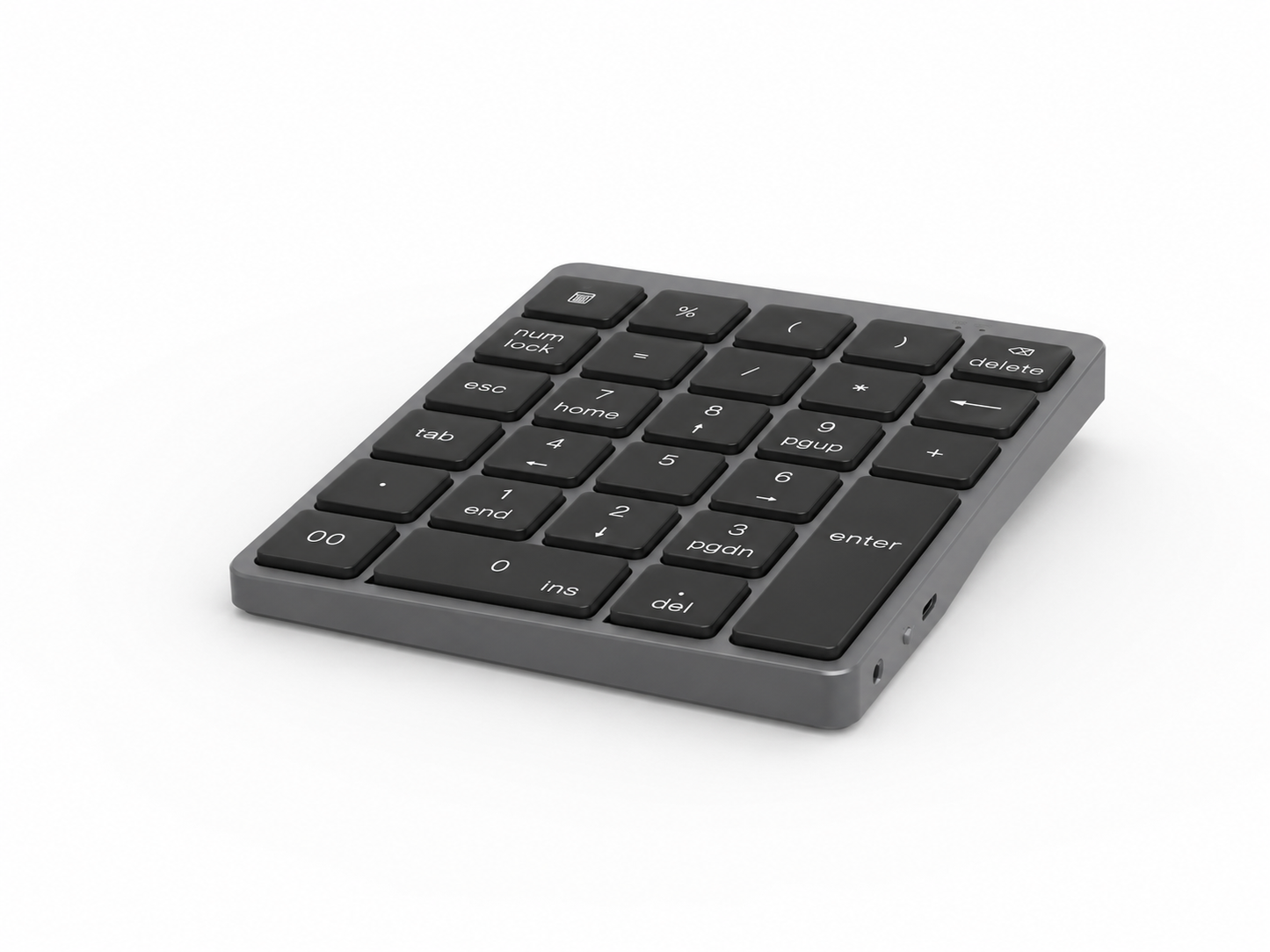 Meenova 28-Key Bluetooth Numeric Keypad with Aluminum Top Cover and 140mAh Rechargeable Battery for Windows, iOS & Android