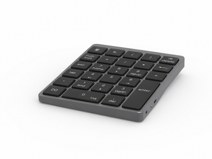 Meenova 28-Key Bluetooth Numeric Keypad with Aluminum Top Cover and 140mAh Rechargeable Battery for Windows, iOS & Android