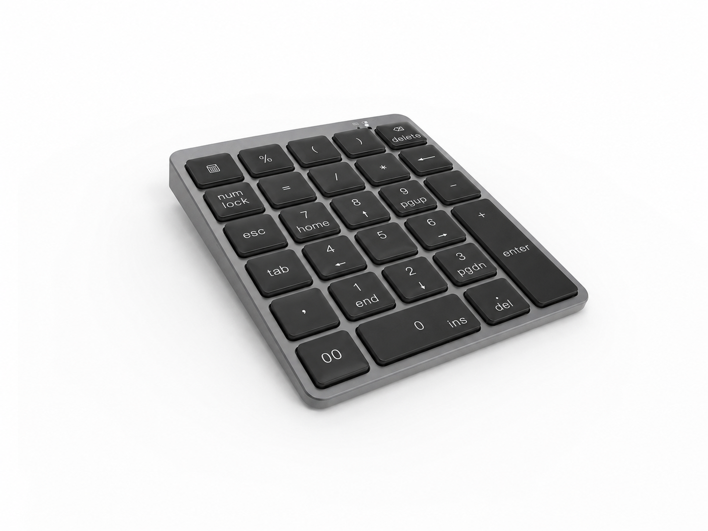 Meenova 28-Key Bluetooth Numeric Keypad with Aluminum Top Cover and 140mAh Rechargeable Battery for Windows, iOS & Android