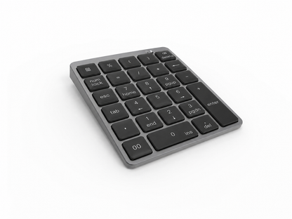 Meenova 28-Key Bluetooth Numeric Keypad with Aluminum Top Cover and 140mAh Rechargeable Battery for Windows, iOS & Android