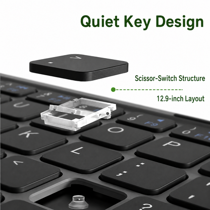 Meenova 64-Key Tri-Fold Bluetooth Keyboard with Touchpad, 3-Device Rechargeable Travel Keyboard for iPad, Mac, Windows & Android